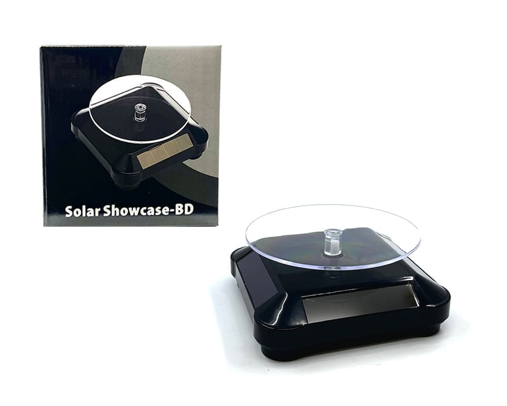 Presentoir solaire rotatif 360 degres 3.5 po base noire - 002-BK