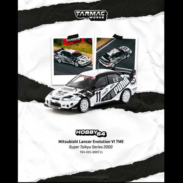 Mitsubishi Lancer Evolution VI TME Super Taikyu Series 2000 1:64 – Tarmac Works Hobby64 T64-021-00ST11BL (Copy)