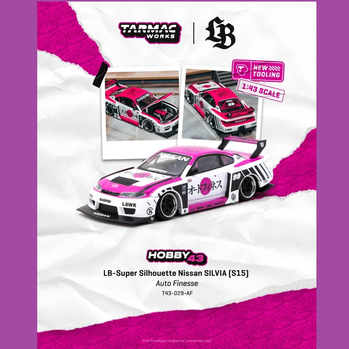 Tarmac Works Hobby43 1:43 LB-Super Silhouette Nissan Silvia (S15) – Auto Finesse – T43-029-AF