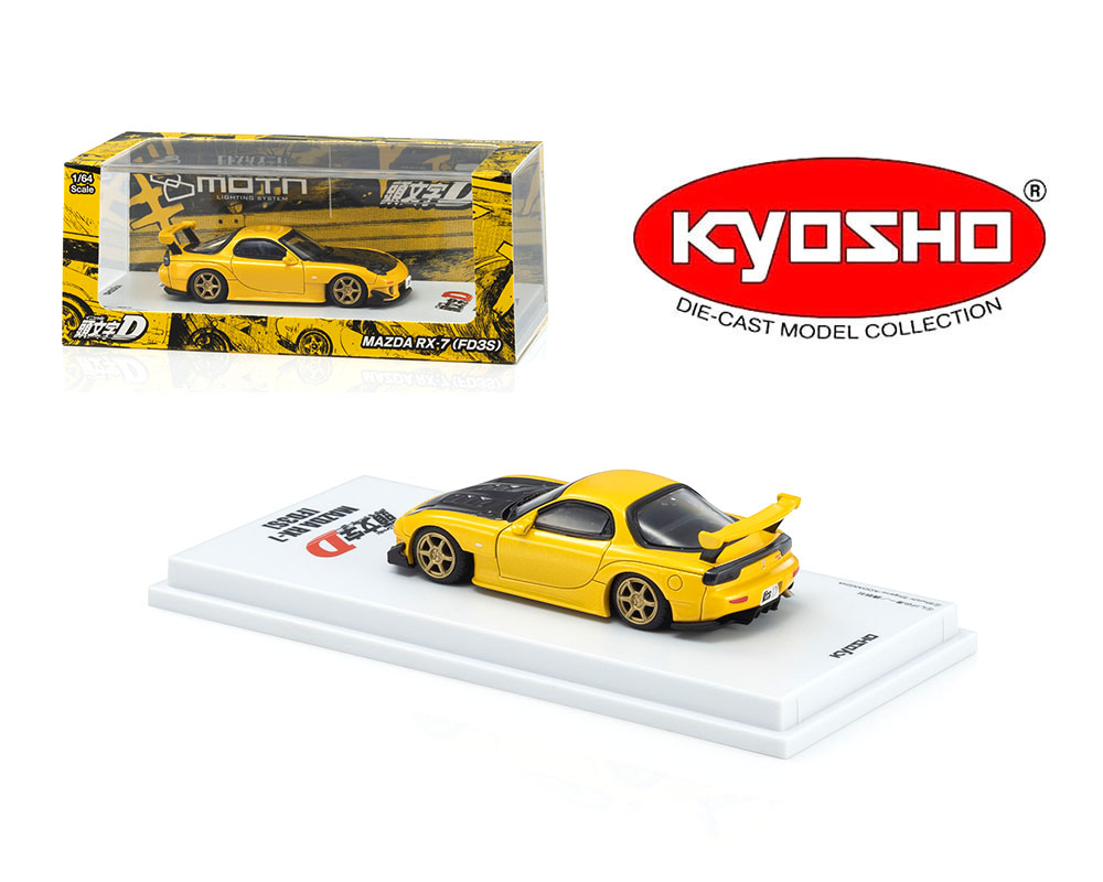 (PRE-ORDER 2027) Kyosho 1:64 Initial D Mazda RX-7 (FD3S) – Compatible MOTN – Édition limitée – 07133LB