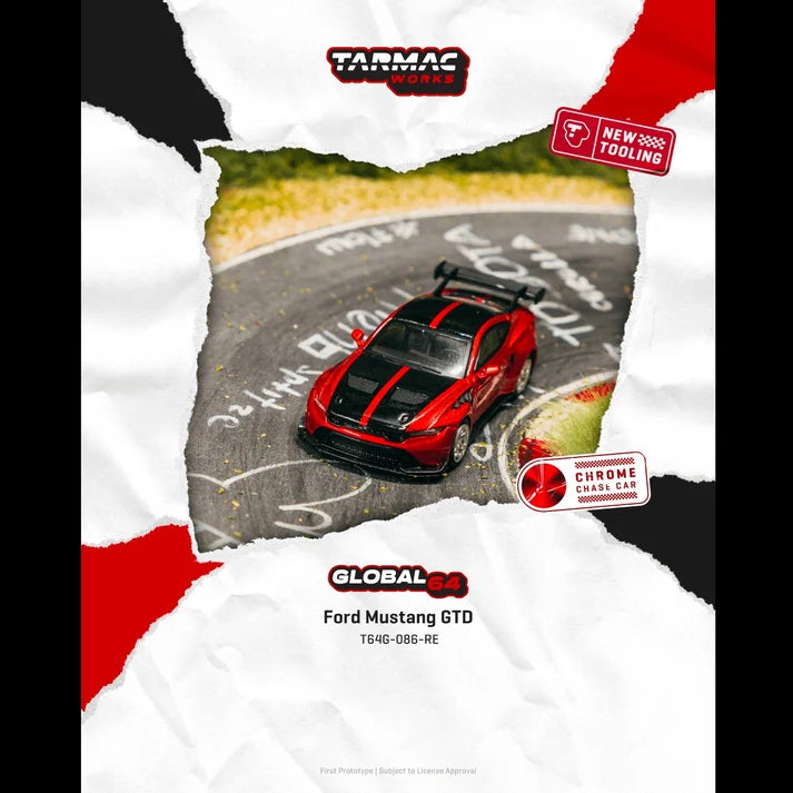 Ford Mustang GTD Red 1:64 – Tarmac Works Global64 T64G-086-RE