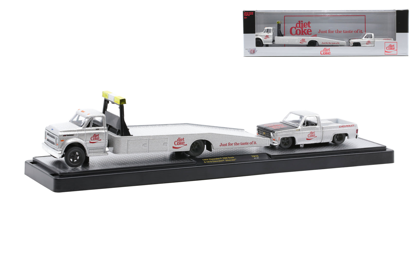Coca-Cola 1967 Dodge A100 Panel Van &amp; 1971 Plymouth HEMI Cuda – M2 Machines Auto-Haulers TW16 (56000-TW16B)