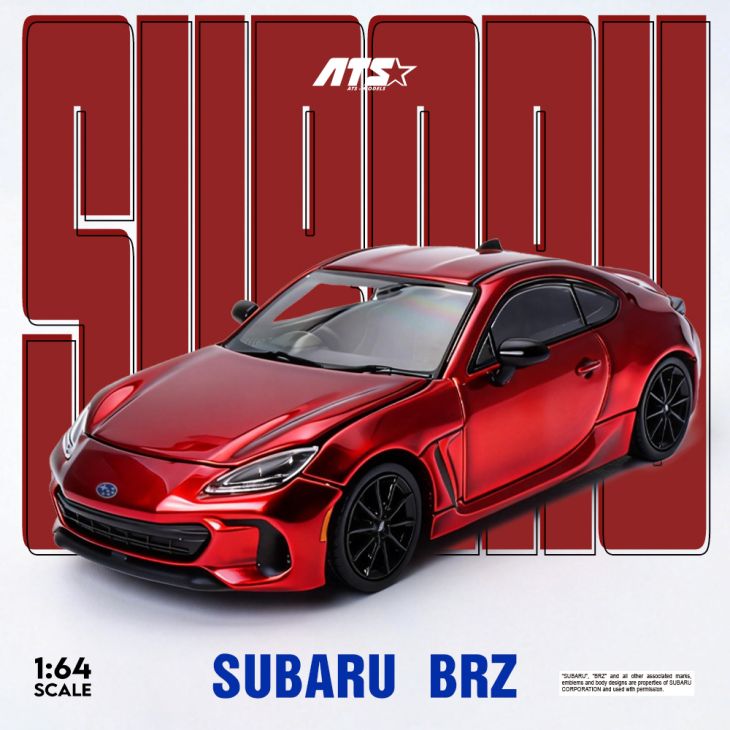 Subaru BRZ Metallic Red ATS Model 1:64 ATS880403