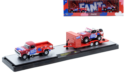 M2 Machines-Fanta - 1970 Ford F-100 Custom 4X4 and 1966 Ford Bronco (56000-TW41BC)