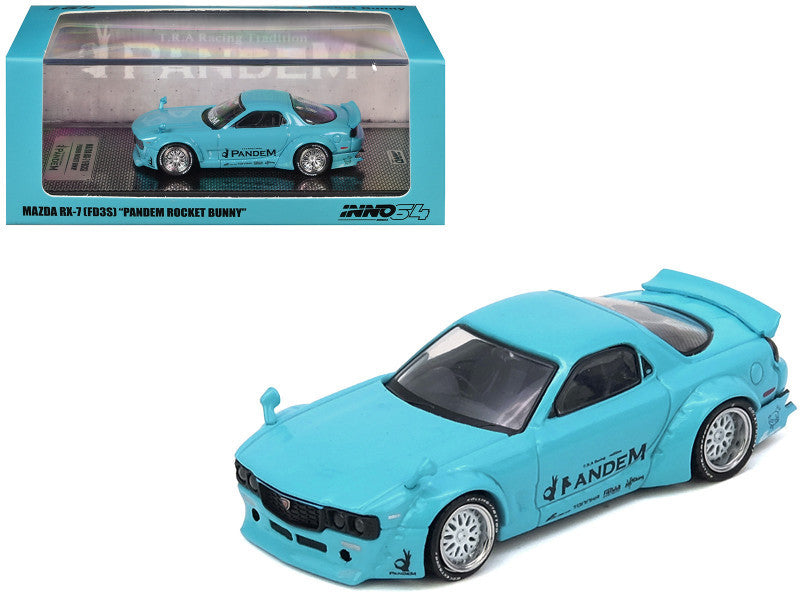 INNO64 1:64 Pandem Rocket Bunny Mazda RX-7 FD3S Bleu Tiffany (IN64-RX7FDP-TIFBLU)