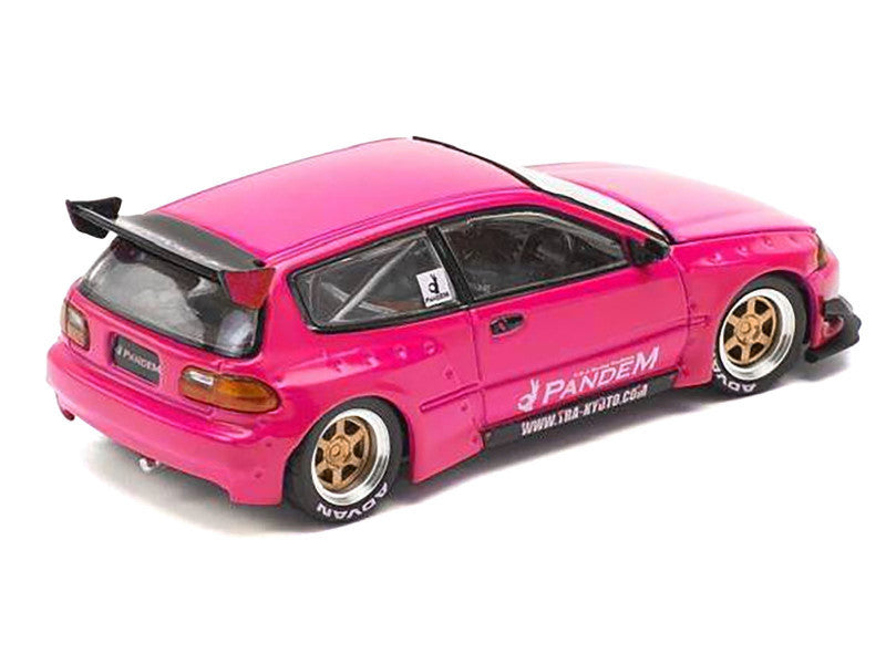 Pop Race x Enigma 1:64-Pandem Civic EG6 - Pink PRE008