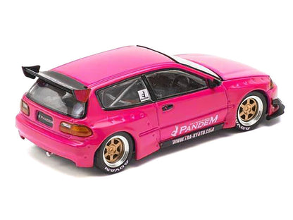 Pop Race x Enigma 1:64-Pandem Civic EG6 - Pink PRE008