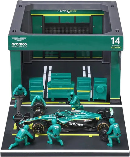 F1 Aston Martin AMR25 2025 Pit Pass Paddock Diorama Alonso 