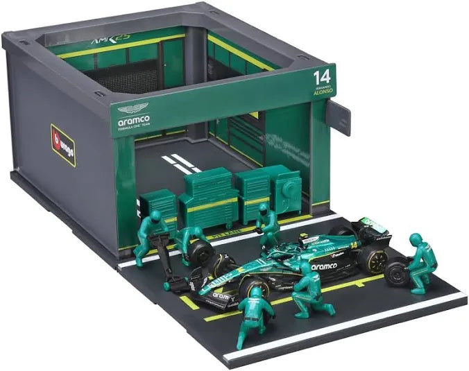 F1 Aston Martin AMR25 2025 Pit Pass Paddock Diorama Alonso 