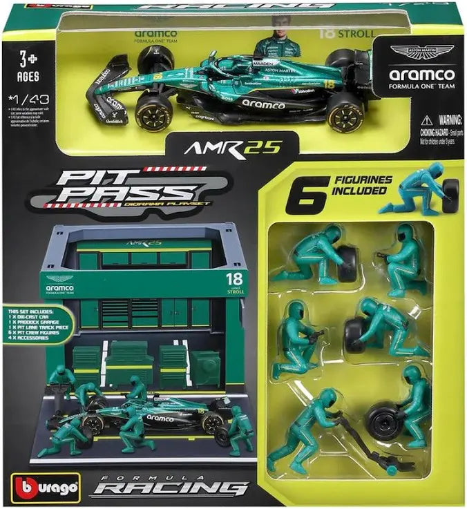 F1 Aston Martin AMR25 2025 Pit Pass Paddock Diorama Stroll 