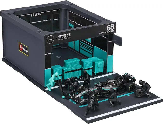 F1 Mercedes GP F1 W16 2025 Pit Pass Paddock Diorama Russell 