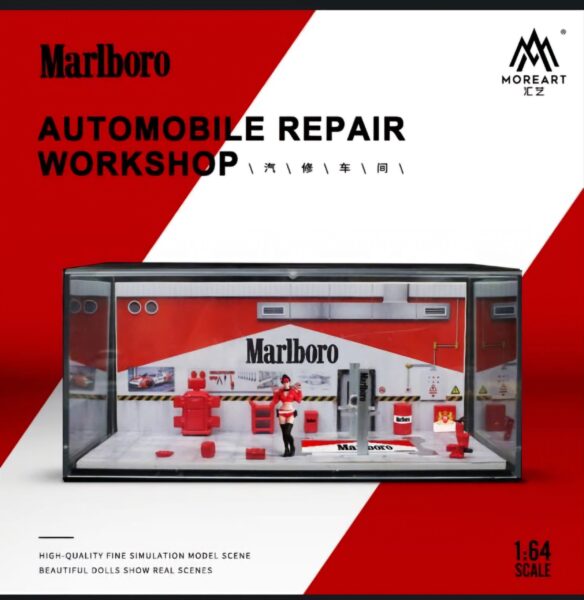 MoreArt Diorama 1:64-Marlboro -Automobile Repair Workshop Garage (MO641073)