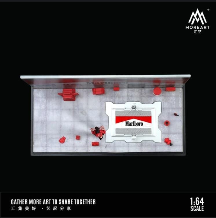 MoreArt Diorama 1:64-Marlboro -Automobile Repair Workshop Garage (MO641073)