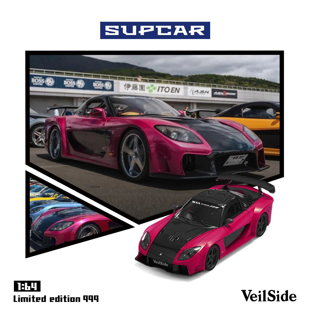 SUPCAR 1:64-Mazda RX7 Veilside Red  SC64042