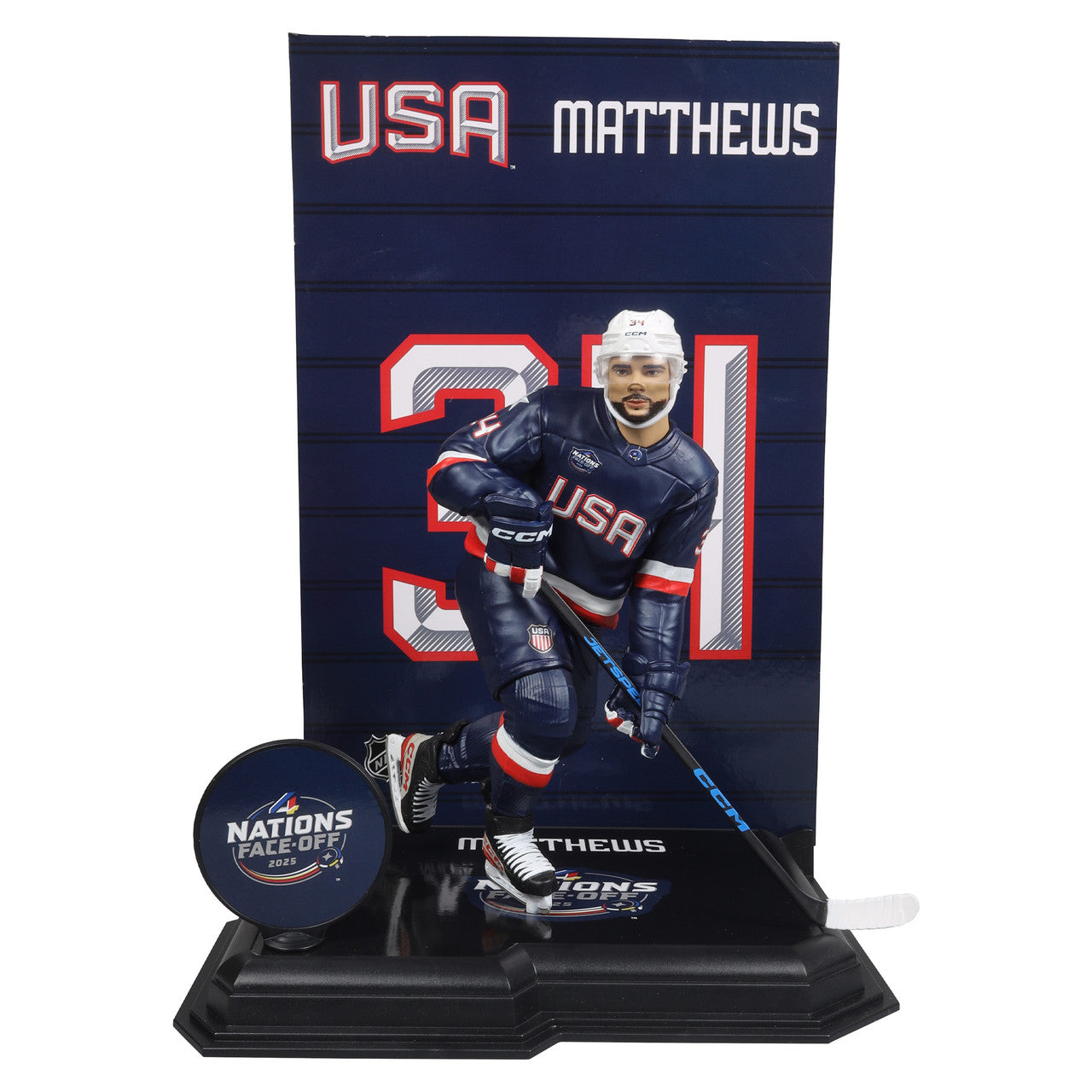 Auston Matthews (Team USA) 4 Nations NHL 7&quot; Figure McFarlane&