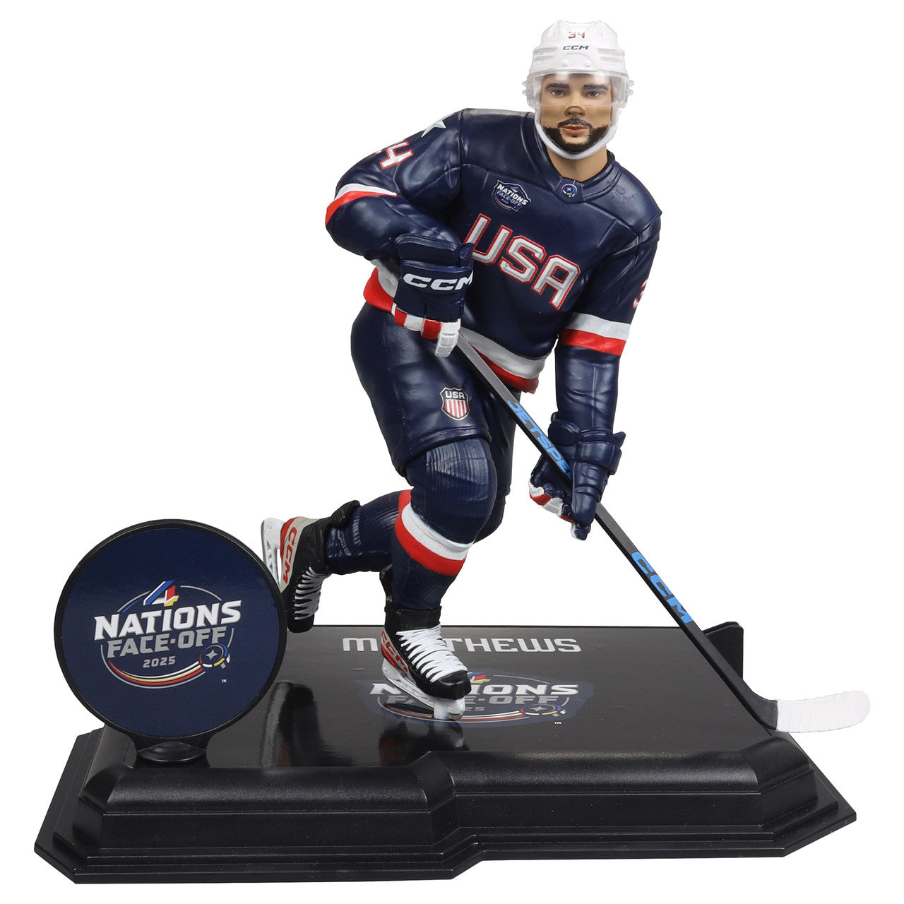 Auston Matthews (Team USA) 4 Nations NHL 7&quot; Figure McFarlane&