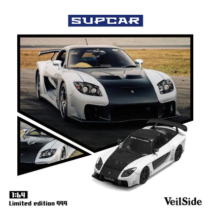 SUPCAR 1:64-Mazda RX7 Veilside White SC64041