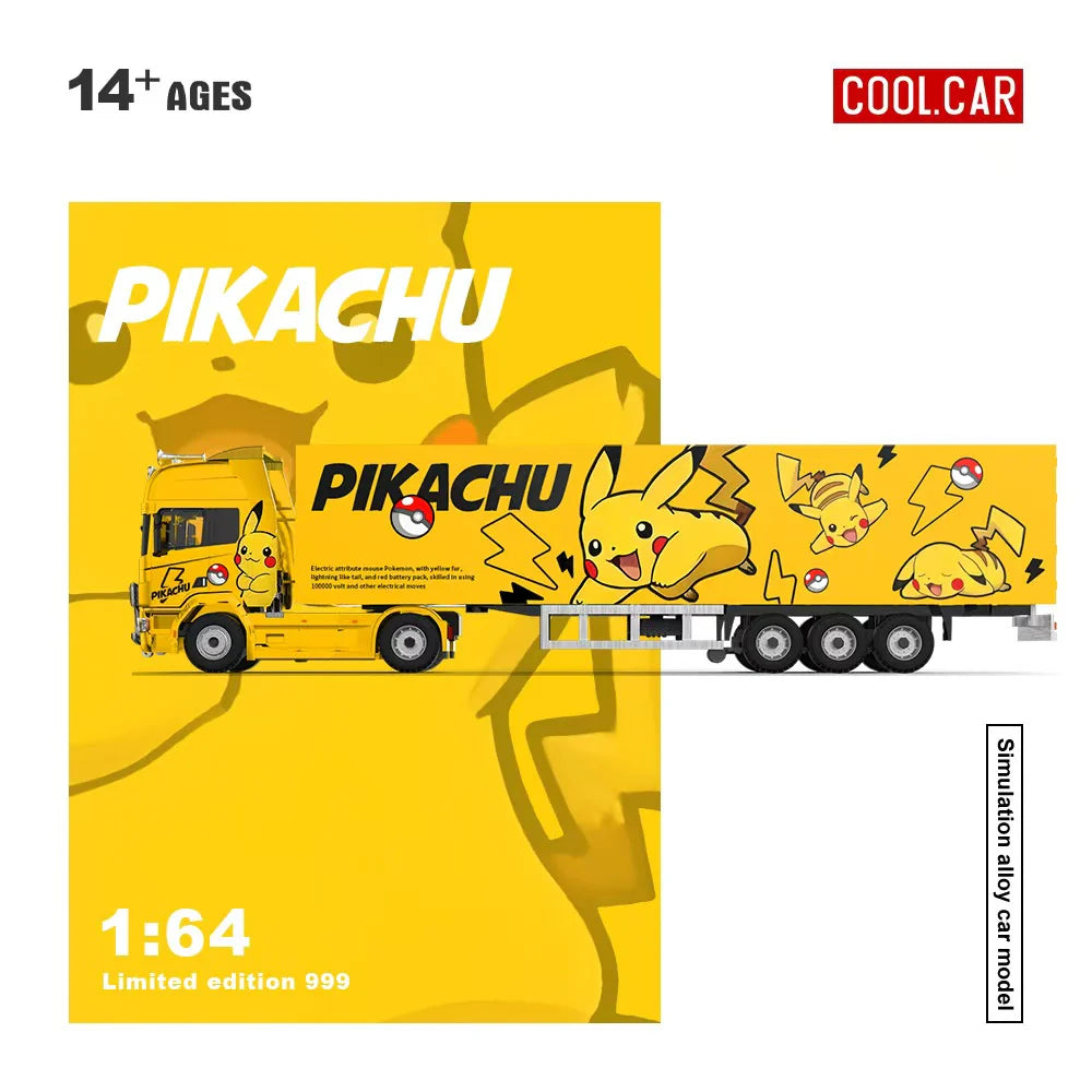 CoolCar 1/64 - Scania Container Truck- PIKACHU CC644025