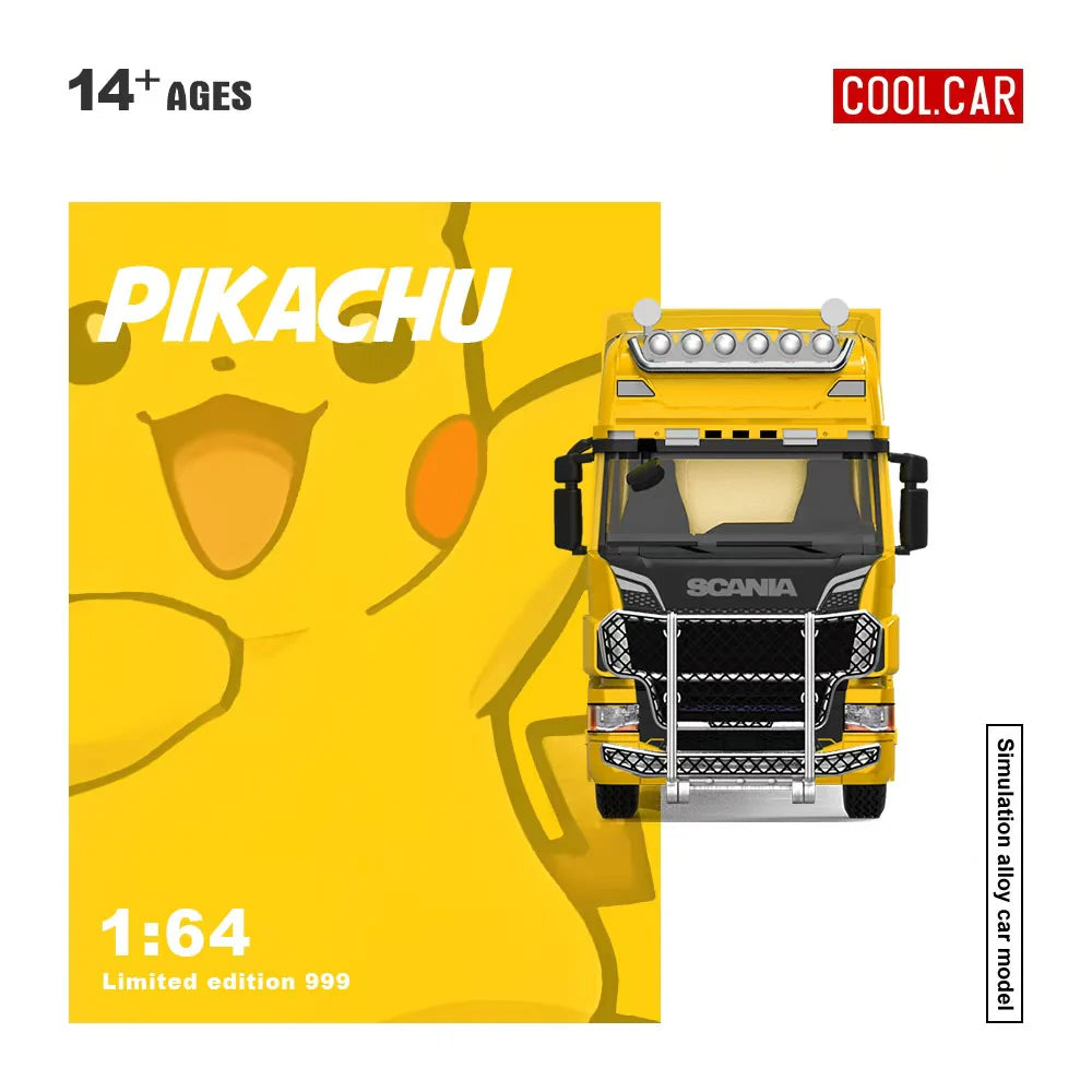 CoolCar 1/64 - Scania Container Truck- PIKACHU CC644025