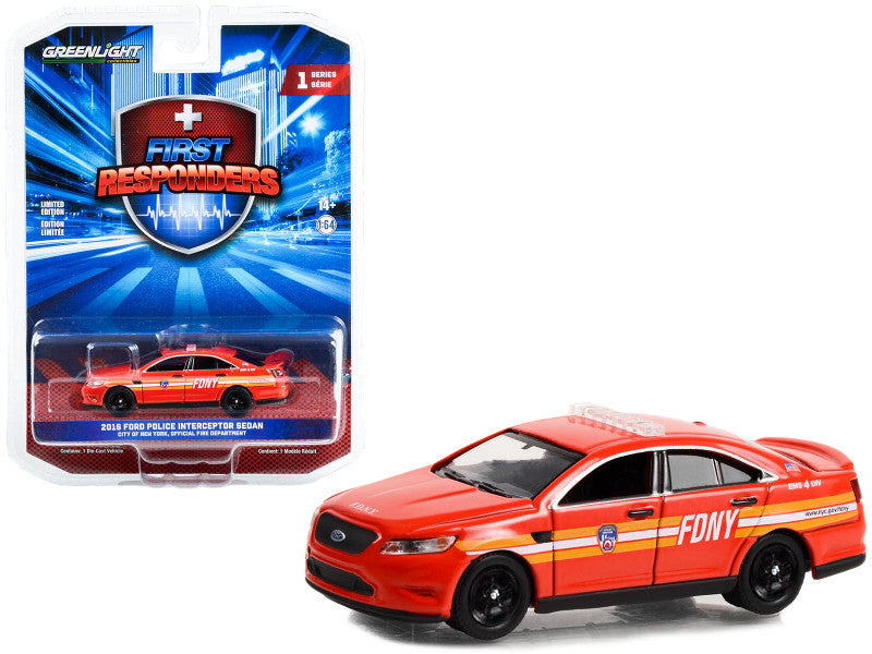 2016 Ford Police Interceptor Sedan Red "FDNY-"First Responders" Series 1