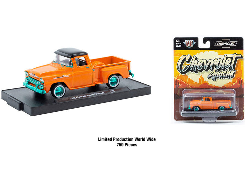 CHASE CARS-1958 Chevrolet Apache Stepside (M2 Machines Auto-Drivers Release 130) CHASE-11228-130-C