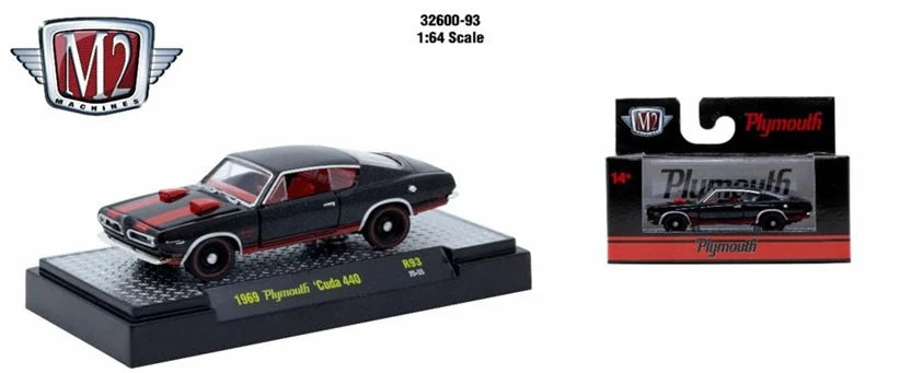 1969 Plymouth Cuda 440  (M2 Machines Detroit Muscle 32600-93)