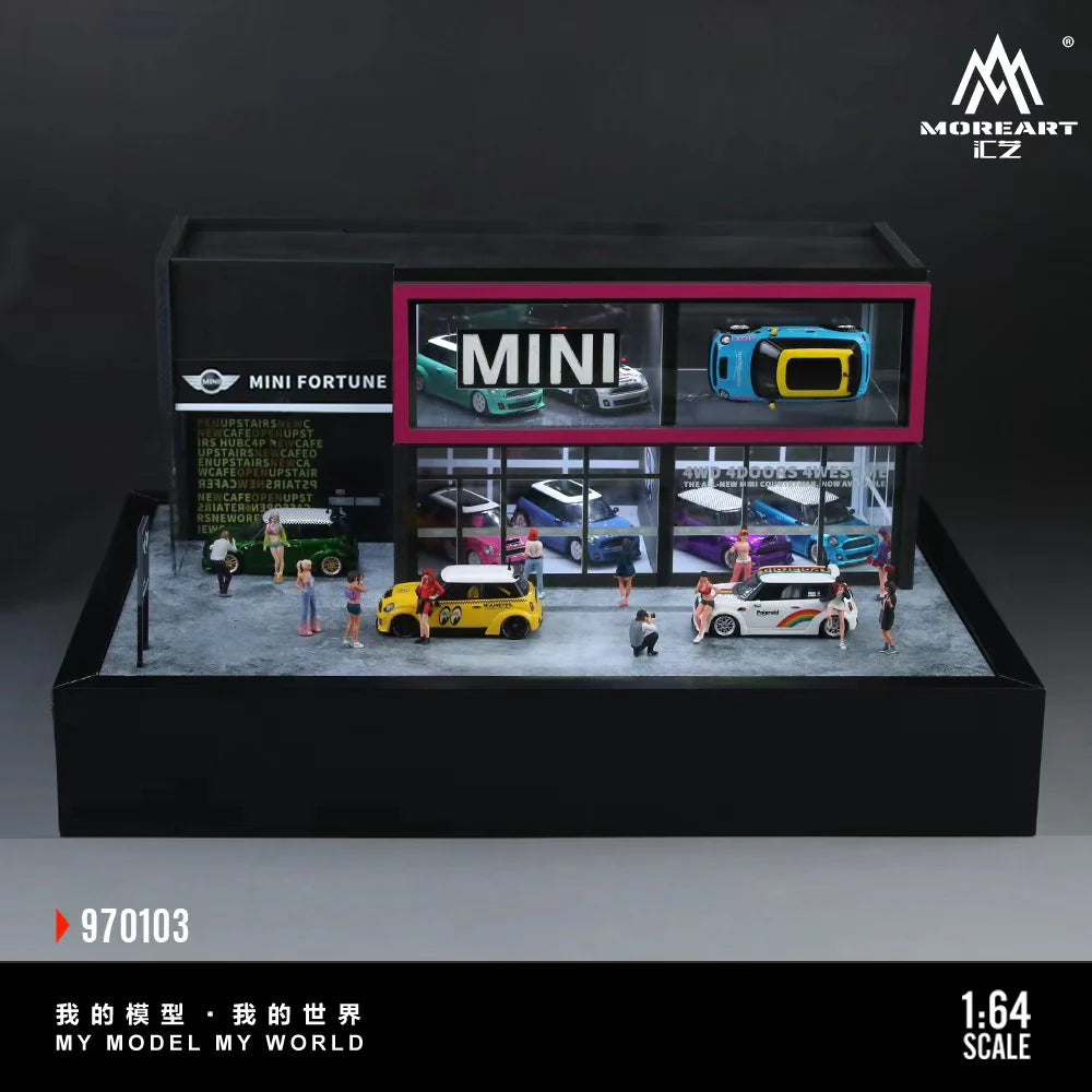 MoreArt Diorama 1:64- MINI CAR SHOWROOM MO970103