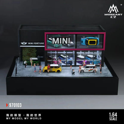 MoreArt Diorama 1:64- MINI CAR SHOWROOM MO970103