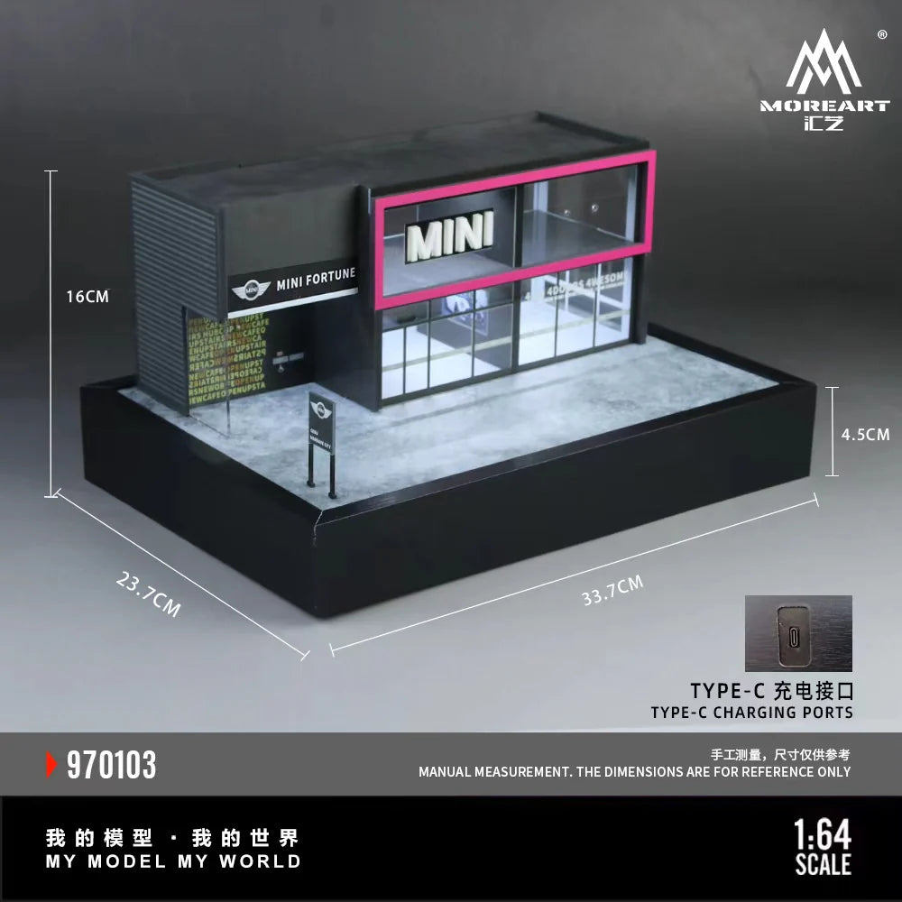 MoreArt Diorama 1:64- MINI CAR SHOWROOM MO970103