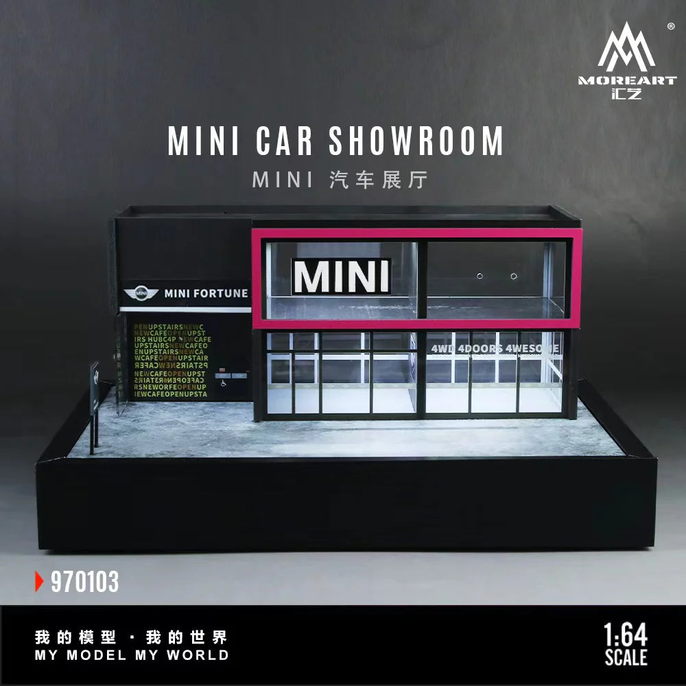 MoreArt Diorama 1:64- MINI CAR SHOWROOM MO970103
