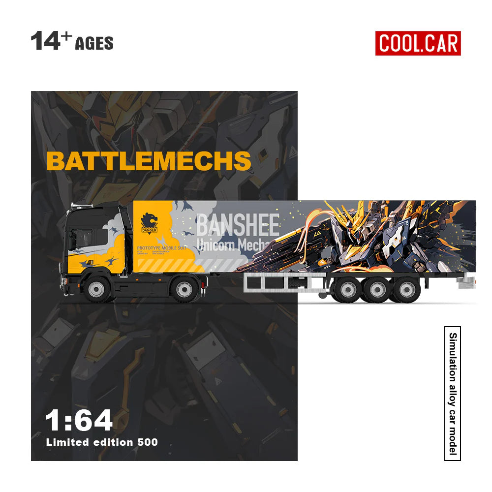 CoolCar 1/64 - Scania Container Truck- Unicorn Mecha Livery  CC644022
