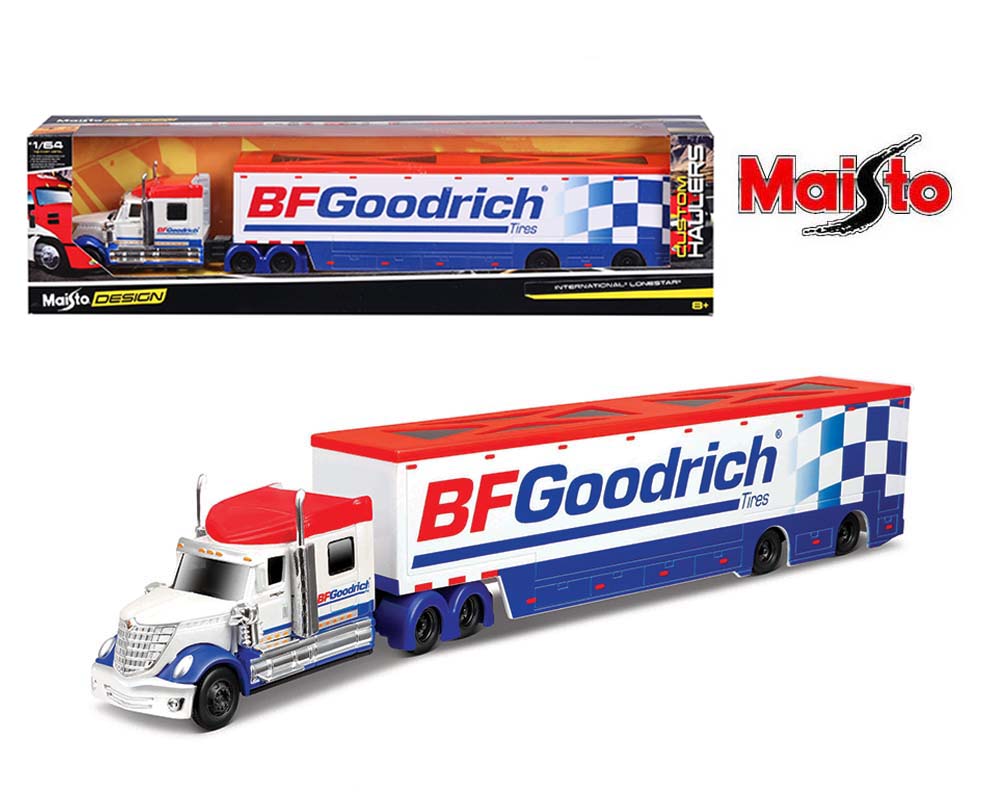 (PRE-ORDER 2027) Maisto 1:64 International LoneStar BFGoodrich – White – Custom Haulers Design – 12418BFG-maisto