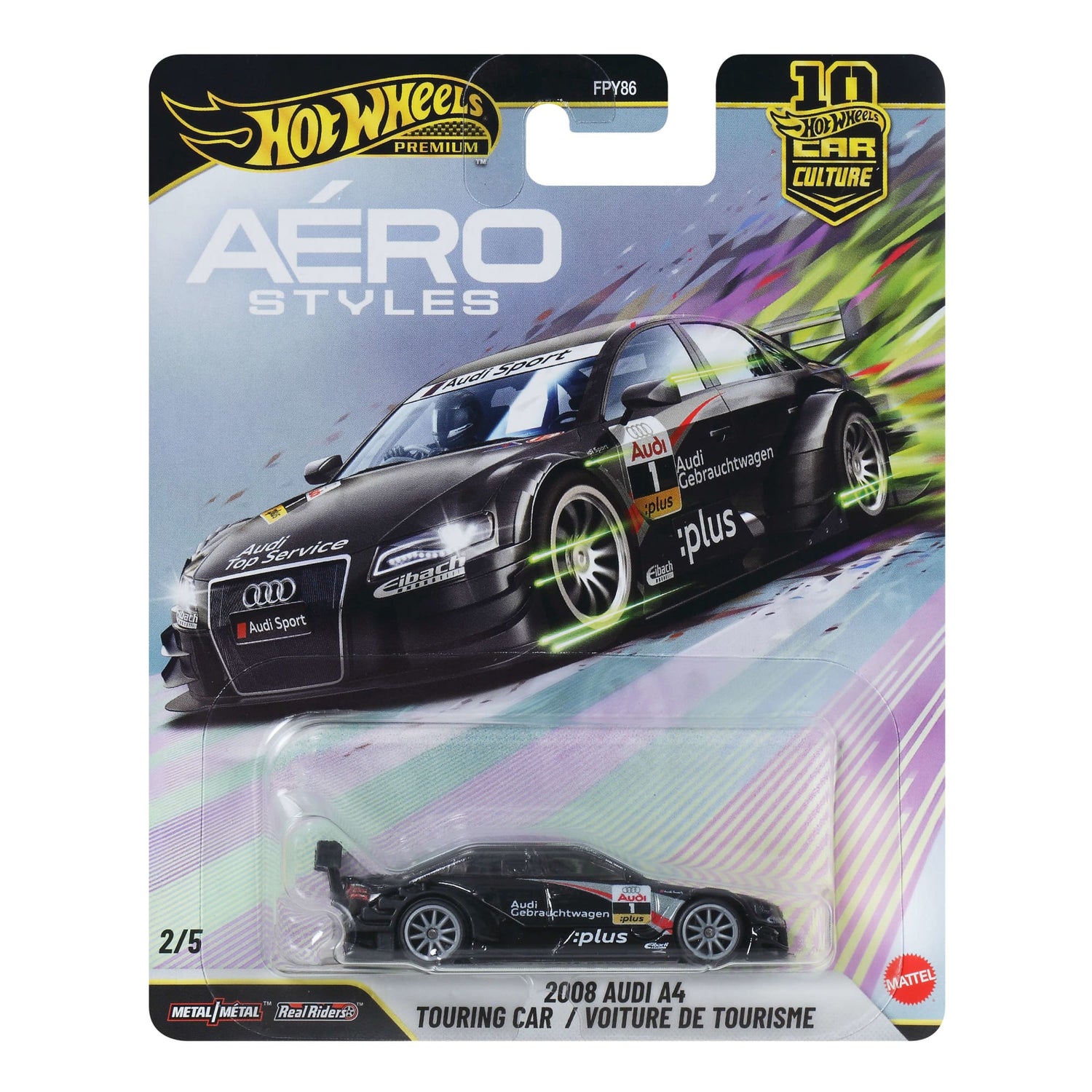 2/5 – Hot Wheels 1:64 Car Culture 2026 U Aero Styles – 2008 Audi A4 Touring Car – JKF04