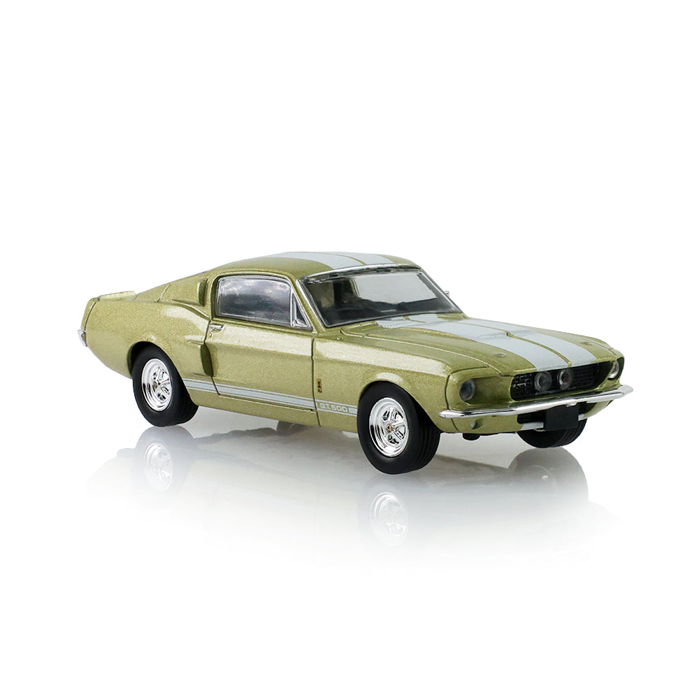 GreenLight 1:64 1967 Shelby GT-500 Fastback Lime Gold – The Mustang Stampede Series 2 – 125402-A