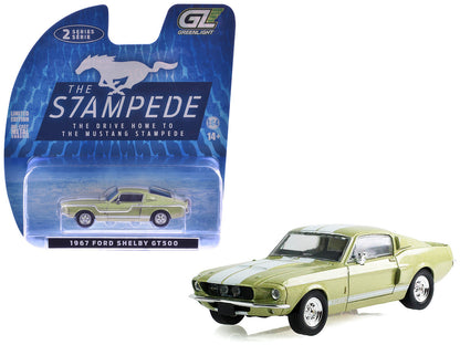 GreenLight 1:64 The Mustang Stampede Series 2 – 1967 Shelby GT-500 Fastback – Lime Gold – Limited Edition GL125402-A