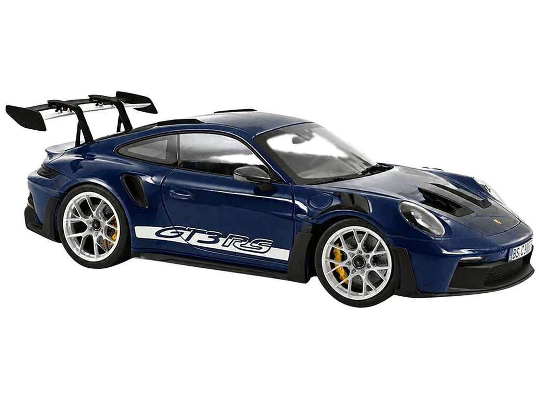 (PRE-ORDER 2027) Norev 1:12 2022 Porsche 911 GT3 RS Weissach Package – Dark Sea Blue with White Stripe 127536
