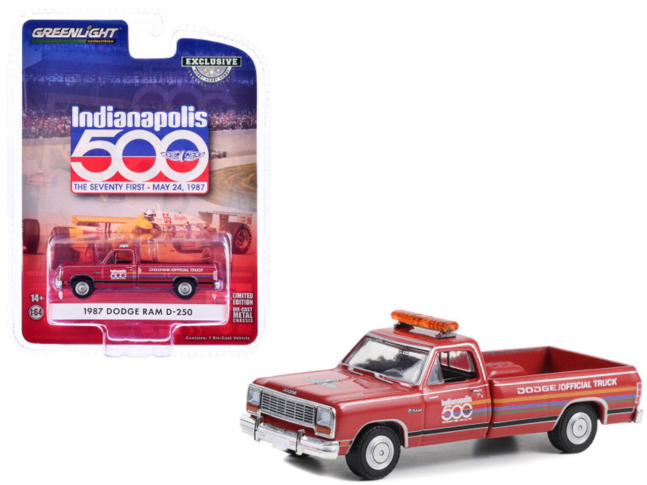 1987 Dodge Ram D-250 Pickup Truck "71st Annual Indianapolis 500 Mile Race Dodge Official Truck"Hobby Exclusive