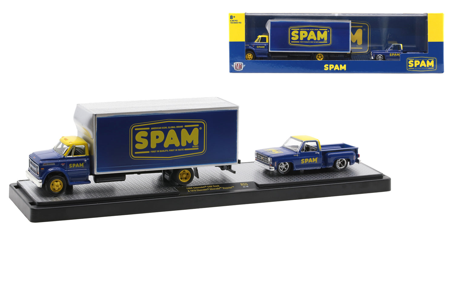 SPAM 1968 Chevrolet C60 Truck &amp; 1979 Chevrolet Silverado Stepside (36000-55A) - M2 Machines Auto-Haulers Release 55