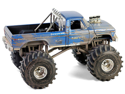 1974 Ford F-250 Monster Truck with 66-Inch Tires Blue "Bigfoot 