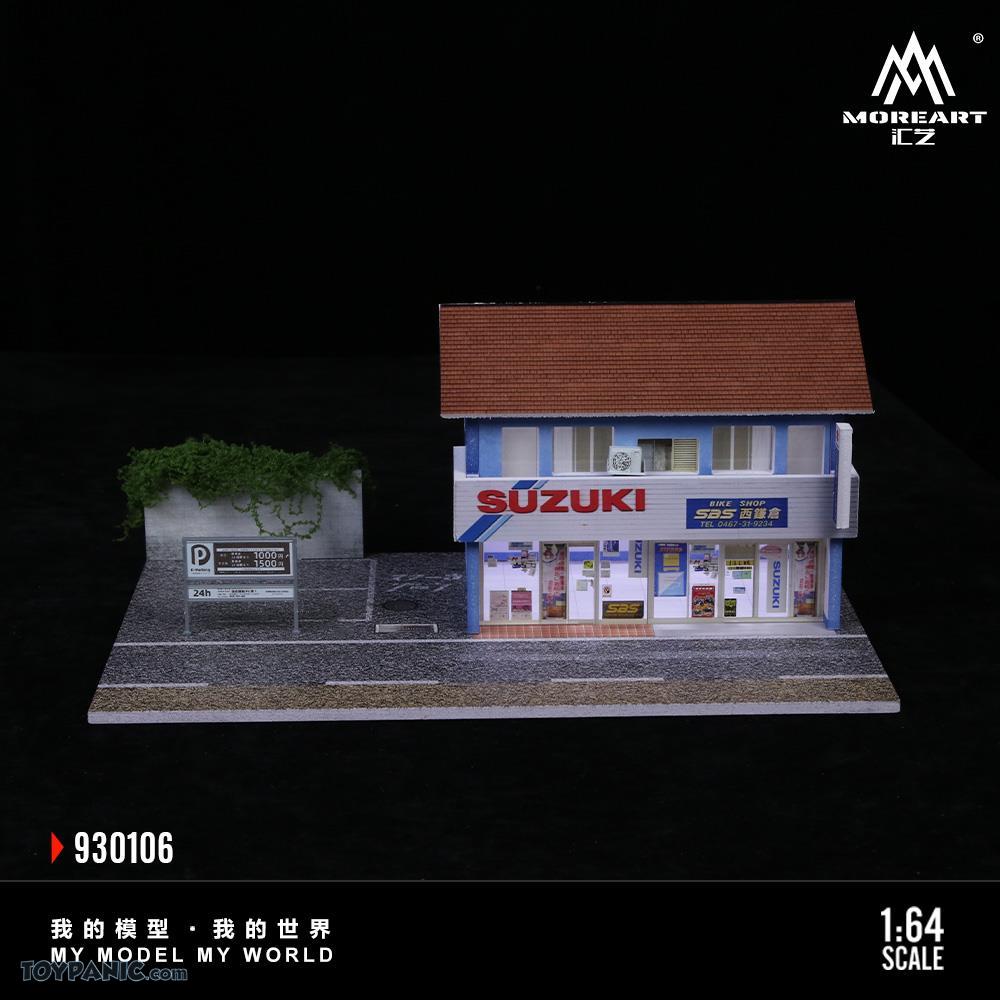 Scène du magasin spécialisé de motos Suzuki Nishi-Kamakura MoreArt 1:64 MO930106