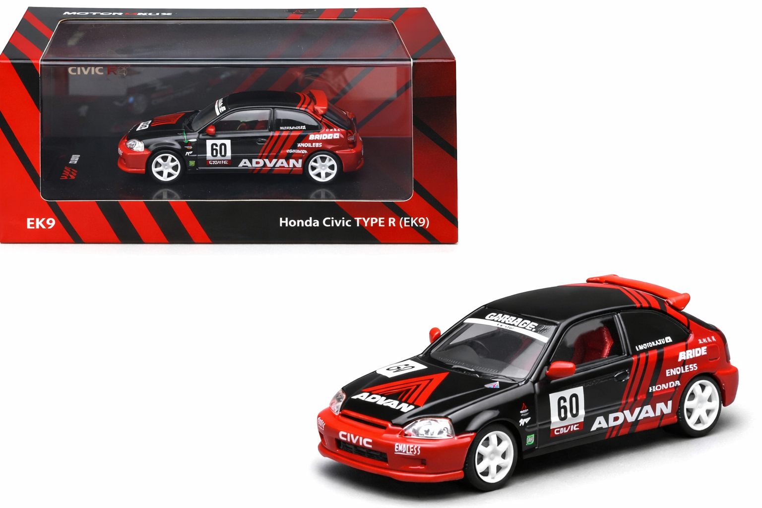 Motorhelix 1/64-Honda Civic TYPE R (EK9) ADVAN M65026