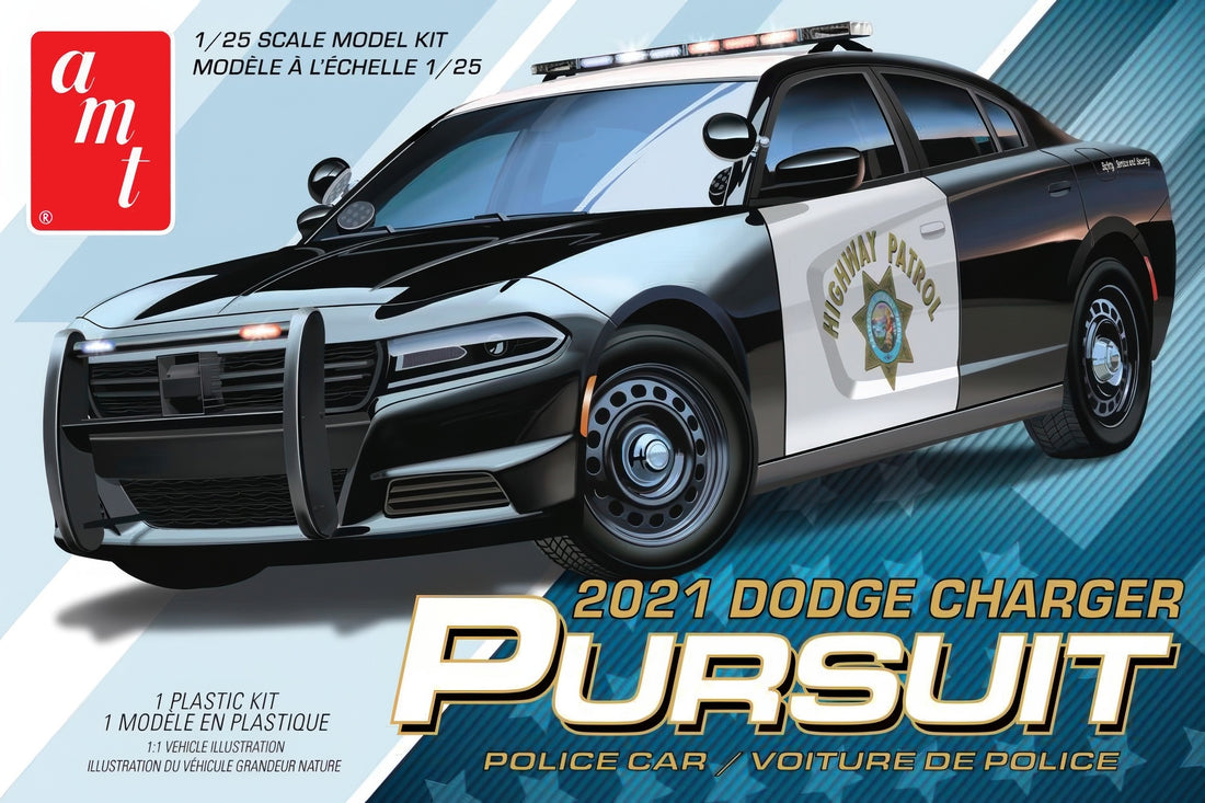 AMT 2021 Dodge Charger Pursuit Police Car 1/25 Scale Model Kit AMT1324M/12