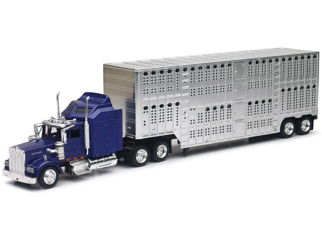 Kenworth W900 – Remorque à bétail Pot Belly chromée