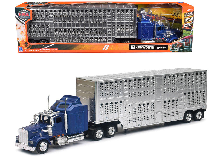 Kenworth W900 – Remorque à bétail Pot Belly chromée