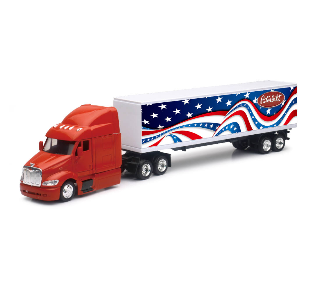 Peterbilt 387 Tractor with Dry Van Trailer USA 1/43
