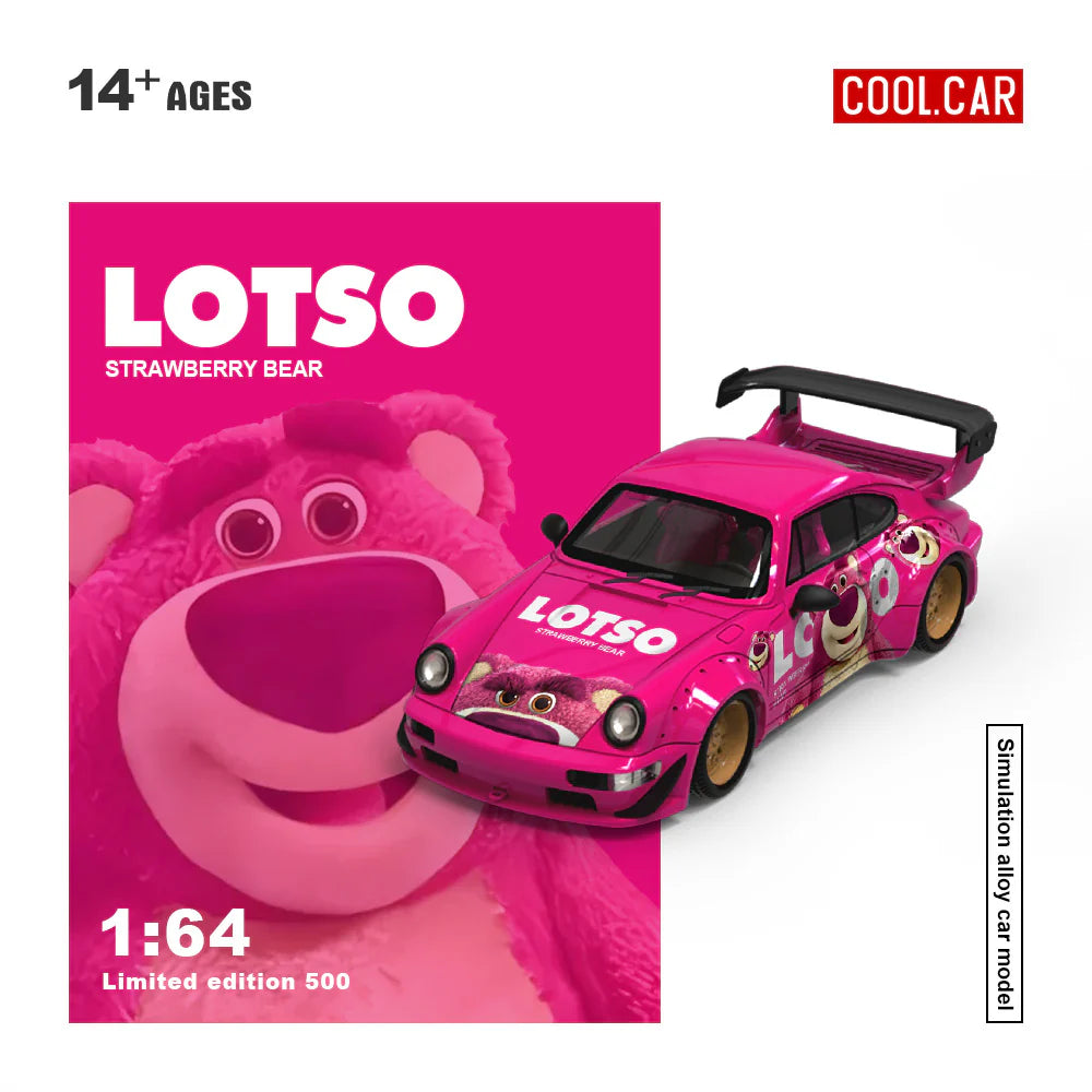 CoolCar 1:64- Porsche 964- LOTSO  STRAWBERRY BEAR CC640878