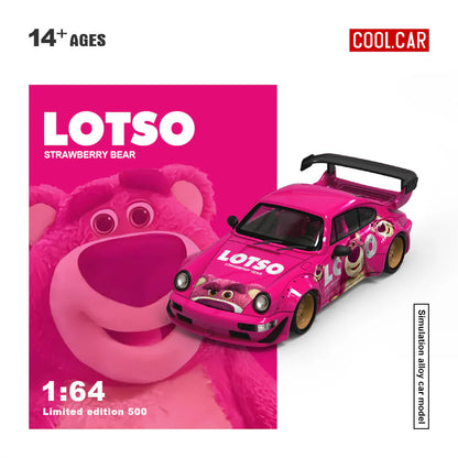 CoolCar 1:64- Porsche 964- LOTSO  STRAWBERRY BEAR CC640878