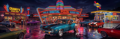 (PRE-ORDER 2027) Digital Pizza 1/18 (by Acme) -1969 Camaro RS Z/28 in Azure Turquoise
