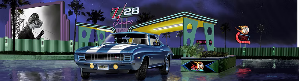 1969 Camaro Rally Sport Z/28 Dusk Blue (Limitée à 302 unités seulement-Limited to 302 units only)