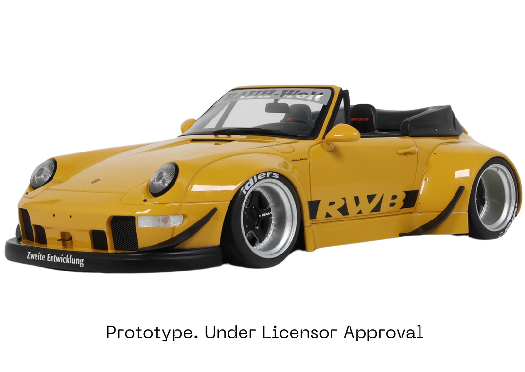 1/18 ポルシェ 911 (993) RWB Nohra Rauh-Welt Porsche 911 (993) RWB Bodykit NOHRA RAUH-WELT yellow 2023